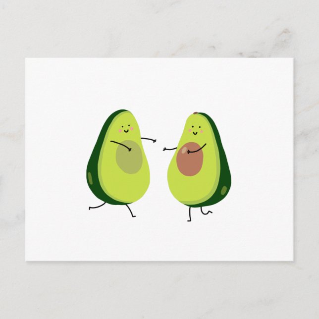 CARTÃO POSTAL VAMOS AVOCUDDLE, AVOCADO DESIGN (Frente)