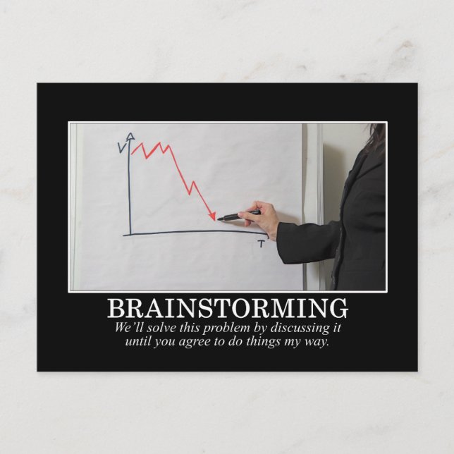 Cartão Postal Vamos Brainstorm Até Você Concordar Comigo (Frente)