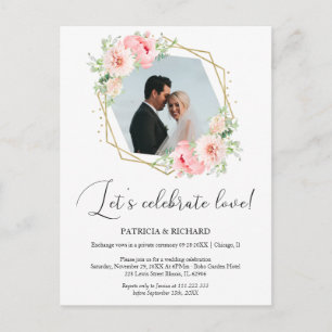 Cartão Postal Vamos Celebrar o Amor Casamento às Escuras Recepçã