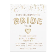 Vamos Celebrar os Balões Dourados da Noiva