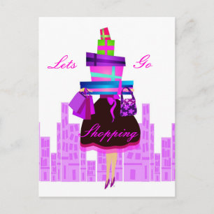 Cartão Postal Vamos Comprar