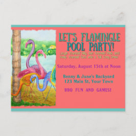 Cartão Postal Vamos Flamingle!