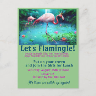 Cartão Postal Vamos Flamingle! Almoço (ou qualquer coisa)
