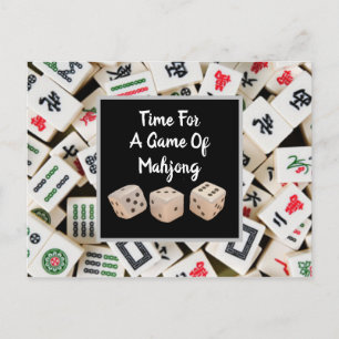 Cartão Postal Vamos Jogar Mahjong