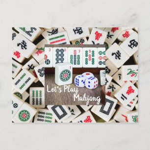 Cartão Postal Vamos Jogar Mahjong