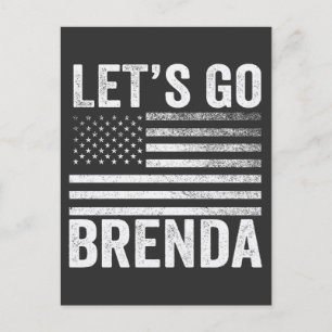 Cartão Postal Vamos Lá Brenda Bandeira Americana Eleição 