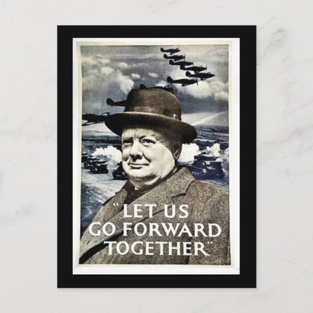 Cartão Postal Vamos Para A Guerra (Frente)