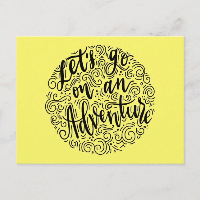 Cartão Postal Vamos para uma aventura (Frente)