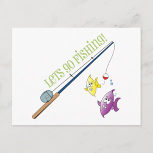 Cartão Postal Vamos Pescar
