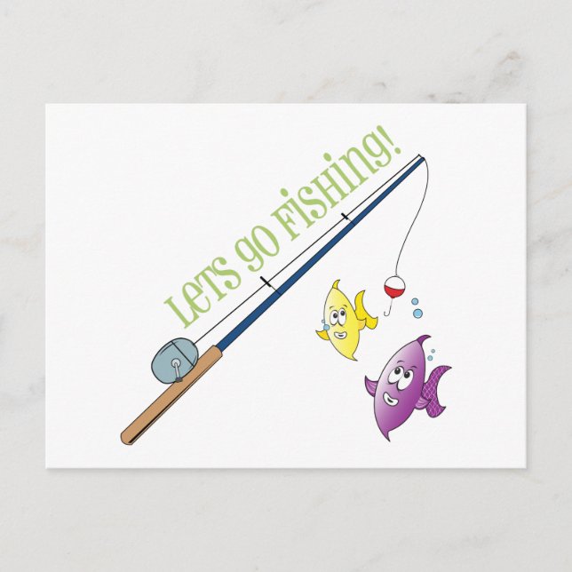 Cartão Postal Vamos Pescar (Frente)