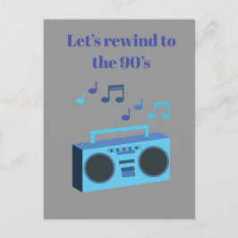 Cartão Postal Vamos retroceder para os anos 90