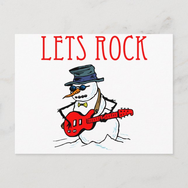Cartão Postal Vamos Rock Snowman (Frente)