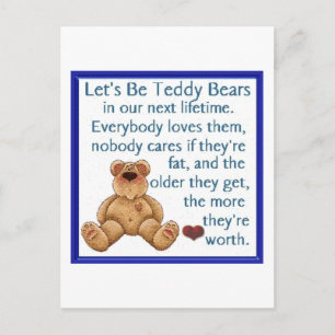 Cartão Postal Vamos Ser Ursos de Teddy