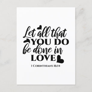 Cartão Postal Vamos todos fazer amor - 1 cor 16:14