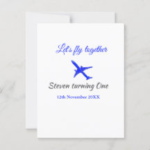 Vamos voar juntos primeiro aniversário avião azul