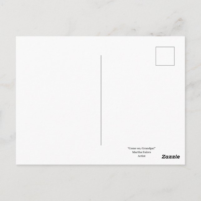 Cartão Postal “Vamos, vovô!” (Verso)