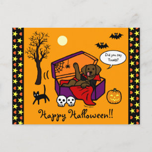 Cartão Postal Vampiro de chocolate do Halloween