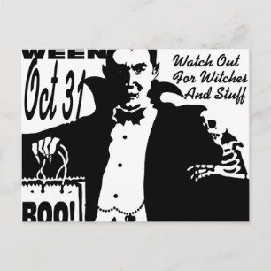 Cartão Postal Vampiro de Halloween