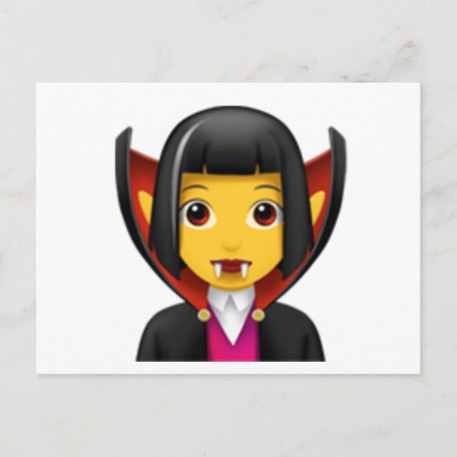 Cartão Postal Vampiro de mulher - Emoji (Frente)