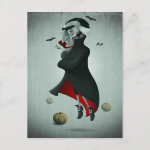 Cartão Postal Vampiro halloween