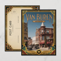 Van Buren Arkansas Arte Deco Vintage Idade Dourada