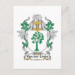 Cartão Postal Van der Linde Family Crest