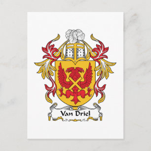 Cartão Postal Van Driel Family Crest