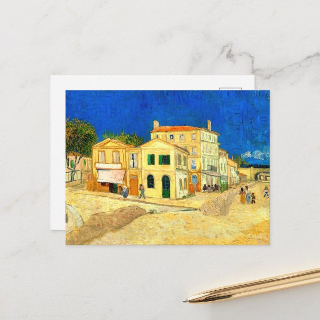 Cartão Postal Van Gogh, A Casa Amarela,  (Frente/Verso In Situ)