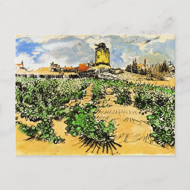 Cartão Postal Van Gogh - A Usina de Alphonse Daudet (Frente)