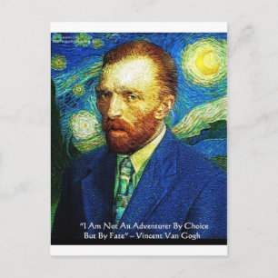 Cartão Postal Van Gogh "Adventurer By Fate" Oferece Camisetas De