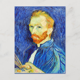 Cartão Postal Van Gogh - Autorretrato, 1889 (pincéis e cavalete)