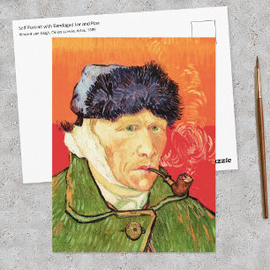 Cartão Postal Van Gogh - Autorretrato com a Orelha Enfaixada e C