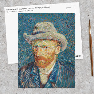Cartão Postal Van Gogh - Autorretrato com um Chapéu de Feltro Ci