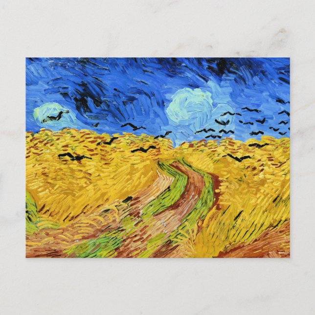Cartão Postal Van Gogh - Campo de Trigo com Corvos, (Frente)