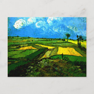 Cartão Postal van gogh - Campos de trigo em Auvers