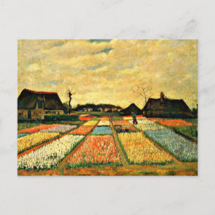 Cartão Postal Van Gogh - Canteiros de flores na Holanda