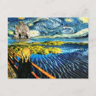 Cartão Postal Van Gogh Edvard Encontra Vincent Noite Estrelada