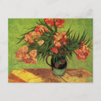 Van Gogh Fine Art, Vase com Oleanders e Livros