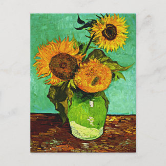 Cartão Postal Van Gogh - Girassóis, Três