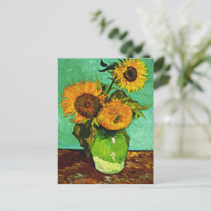 Cartão Postal Van Gogh - Girassóis, Três,