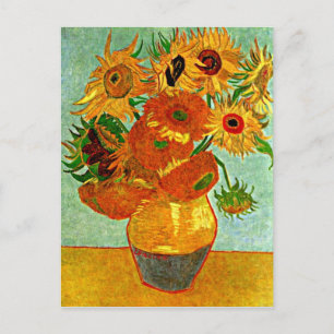 Cartão Postal Van Gogh - Girassóis, Vase de Vida Estável com 12