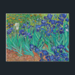 Cartão Postal Van Gogh Irises. impressionismo floral azul<br><div class="desc">Cartaz Van Gogh "Irises". Arte do impressionismo floral azul.</div>