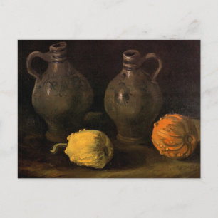 Cartão Postal Van Gogh, Jars e 2 Pumpkins, Vintage Still Life