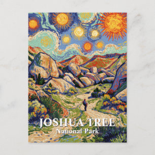 Cartão Postal Van Gogh Joshua Tree Hidden Valley Vintage Deserto