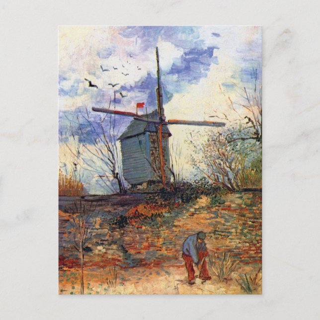 Cartão Postal Van Gogh - Le Moulin De La Galette Windmill (Frente)