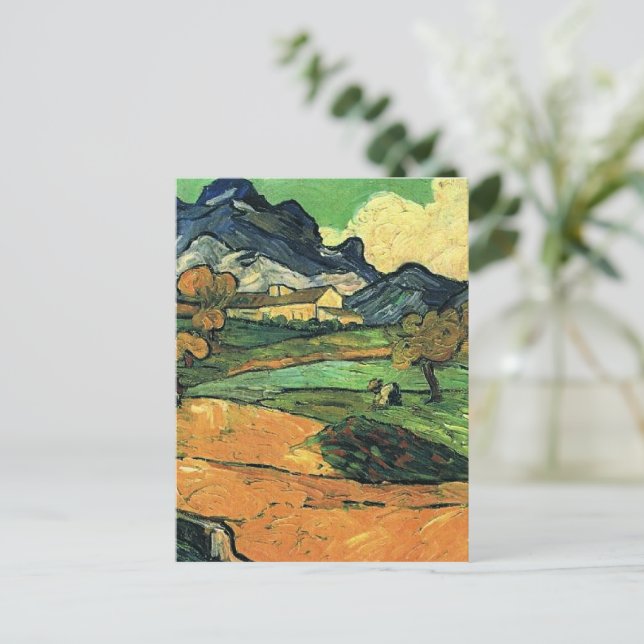 Cartão Postal Van Gogh - Monte Gaussier, pintura famosa, (Em pé/Frente)