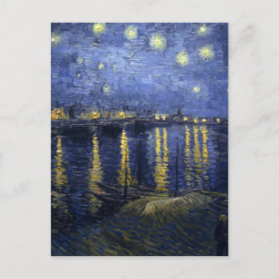 Cartão Postal van Gogh - Noite Estrelada sobre o Ródano (1888)