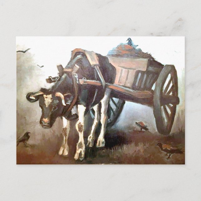 Cartão Postal Van Gogh - O Carrinho Ox (Frente)