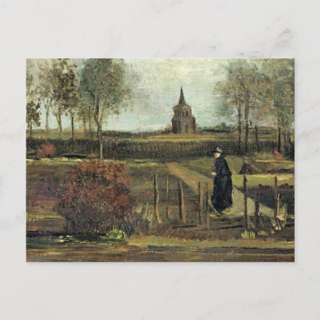 Cartão Postal Van Gogh - O Jardim da Parsonagem em Nuenen (Frente)