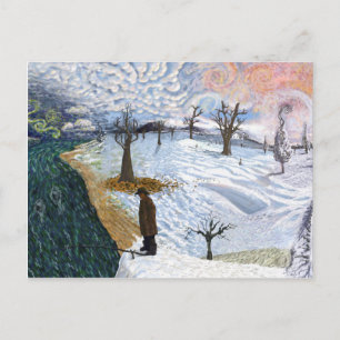 Cartão Postal Van Gogh: Paisagem de inverno
